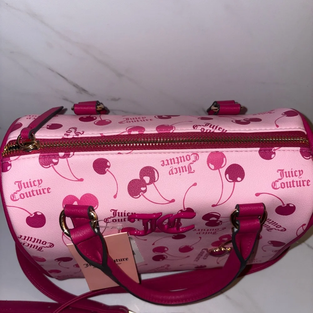 JUICY COUTURE CHERRY ON TOP SATCHEL -Pink - Picture 6 of 9